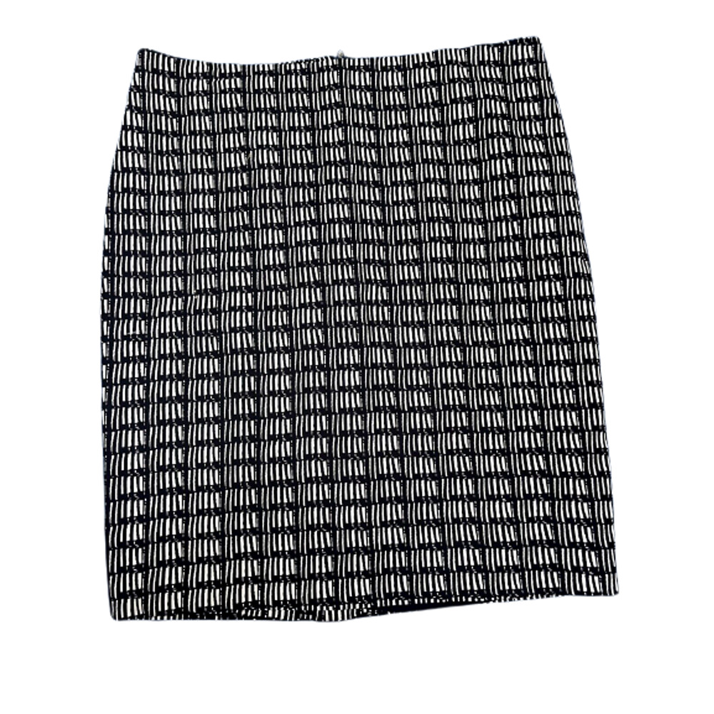 Adrianna Papell Pencil Skirt Size 12 Black White Geo Print - New Msrp $79